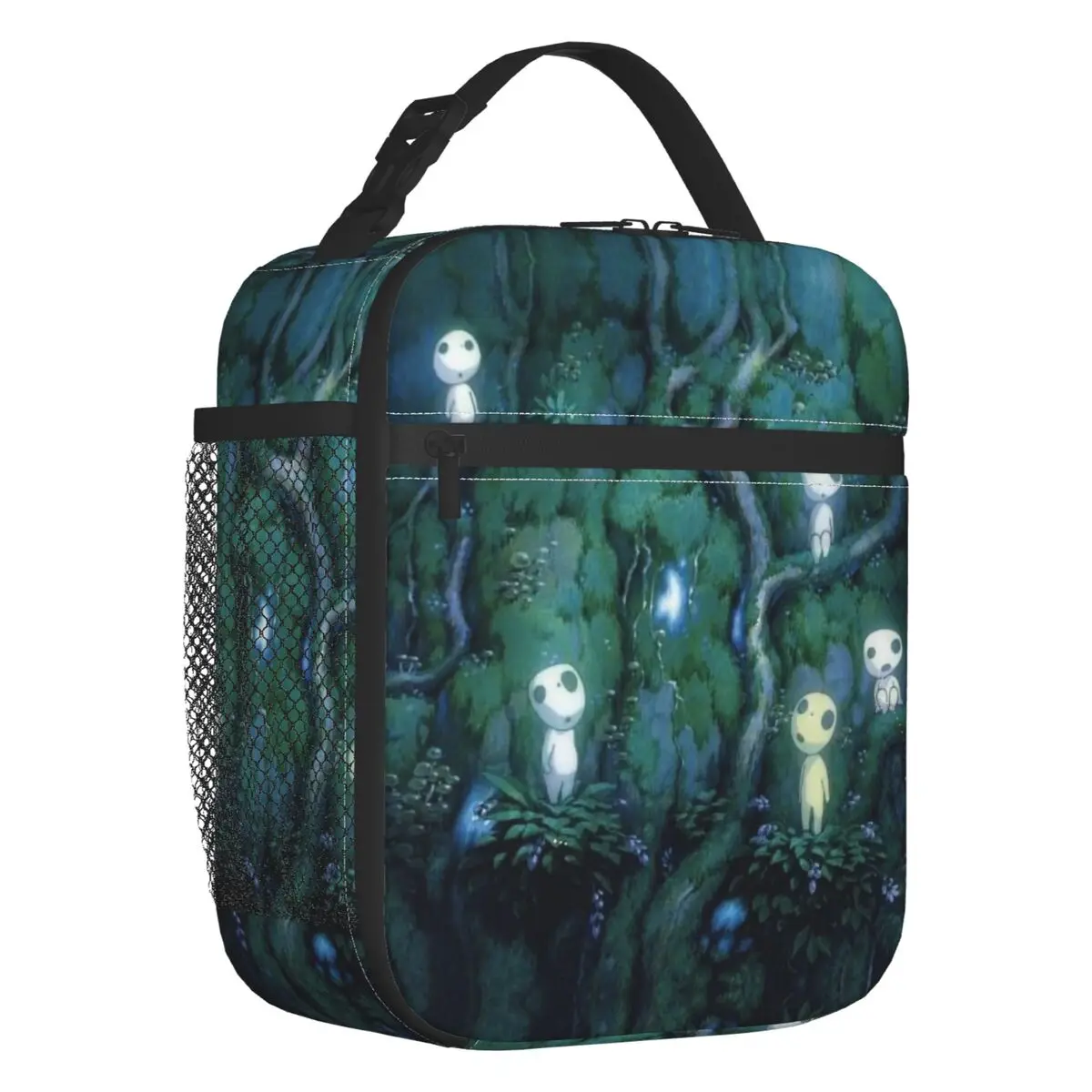 

Spirit Of The Forest Kodama Thermal Insulated Lunch Bags Princess Mononoke Portable Lunch Tote for Work Travel Storage Food Box