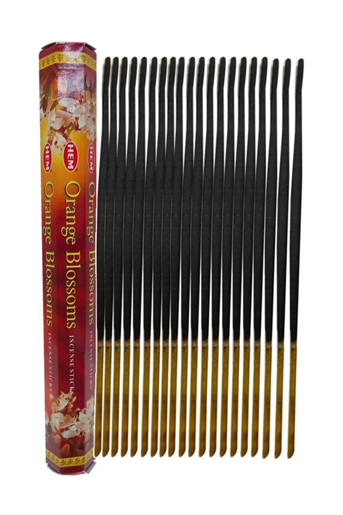 Ароматизированная искусственная кожа с цветами оранжевого цвета, 20 стиков и гелевые украшения для дома и мебели