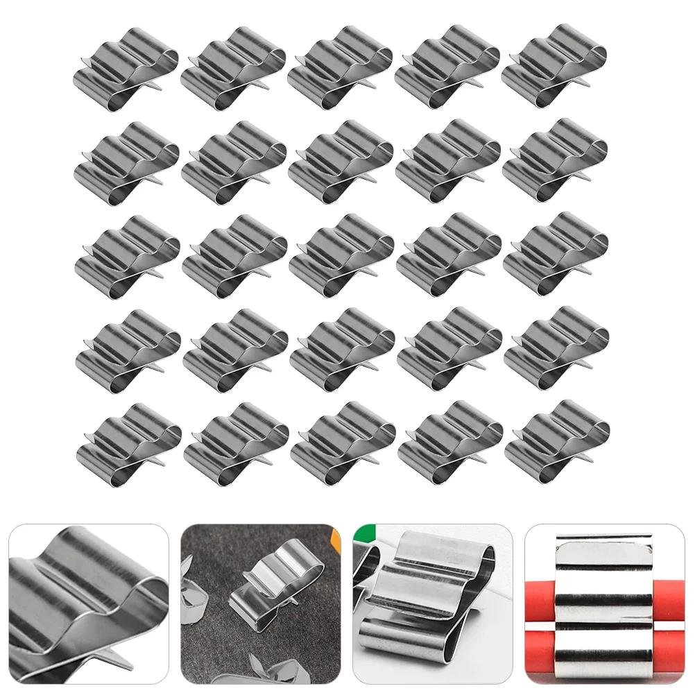 

50pcs Trailer Wiring Clips Photovoltaic Cable Clips Stainless Cable Clamps
