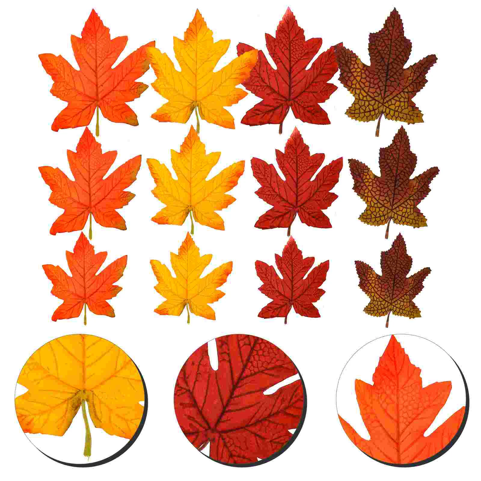 

Leaves Maple Thanksgiving Party Leaf Supplies Fall Autumn Simulation Adorn Decor Scatter Fake Table Decoration Favor Artificial