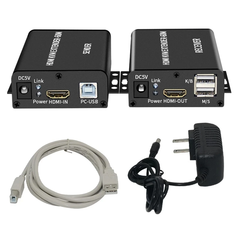 

Квм-Удлинитель HDMI 60 м поддержка USB мыши клавиатуры через cat5/6 ethernet-кабель CAT5/6 HDMI USB квм-удлинитель аудио видео конвертер