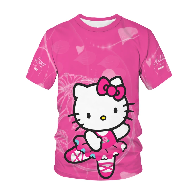

New Baby Boys Girls Harajuku holler-kittys 3D Print T-Shirt 3-14 years Kids Cartoon Children T-shirts For Girls Boy Short Sleeve