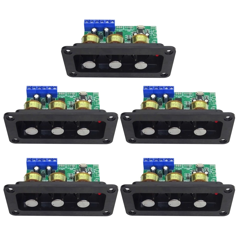 

5X Bluetooth Amplifier Power Audio Board 20Wx2 Stereo Amp Sound Amplifiers AUX U Disk Decoder Treble Bass Adjustment