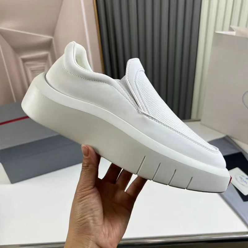 

Summer 2023 New thick Bottom increase Muffin small White Shoes mesh Surface breathable fashion casual lazy people a Step
