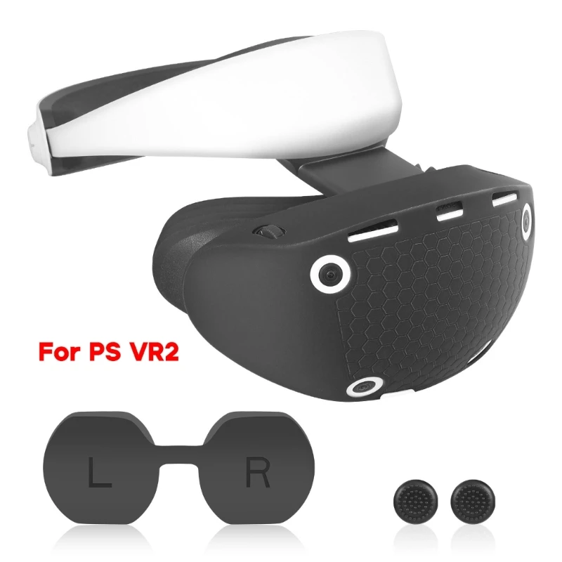 

Durability Silicone Cover Headset Protective Shells Lens Caps Rocker Cover Set for PS VR2 Headset Shells Sleeves