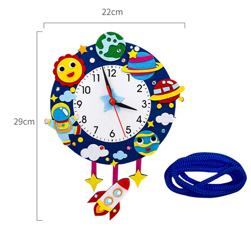 Baby DIY Clock Toys Montessori Arts Crafts Hour Minute Second Children Cognition Clocks Toys for Kids Gift Early Preschool Gifts