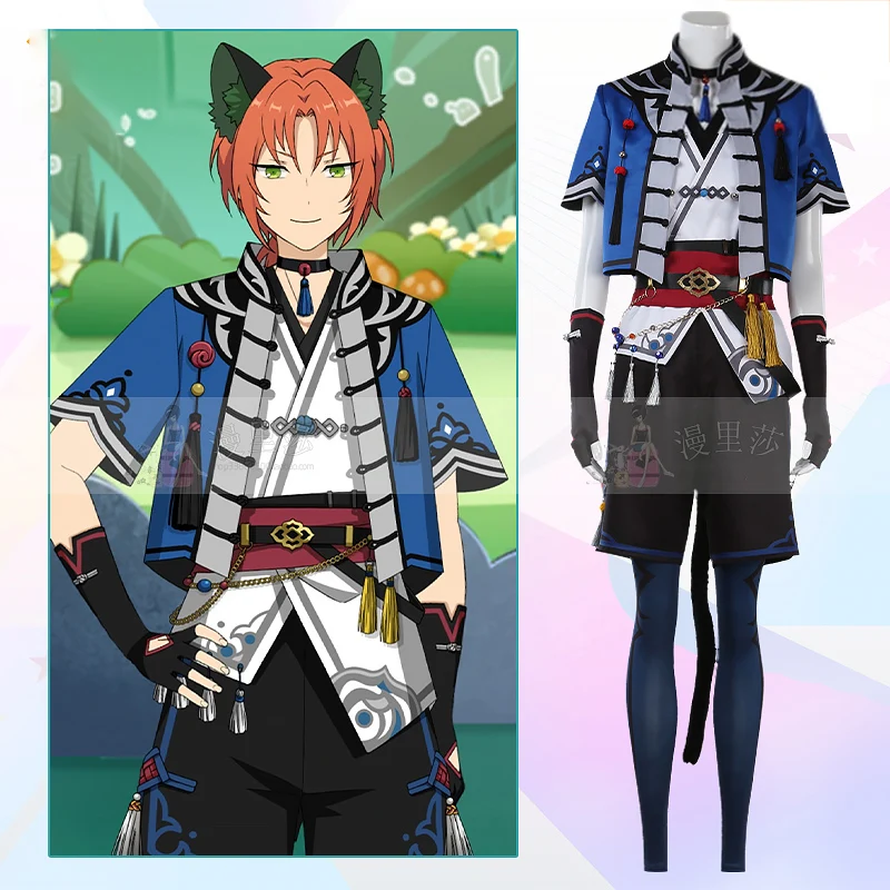 

Game Ensemble Stars Tsukinaga Leo Cosplay Costume Cute Cat Suit Party Play Outfits Halloween Carnival Uniforms Custom Made