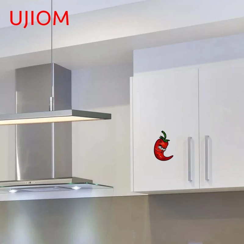 UJIOM Cartoon Chili Red Hot Spicy Food Sticker Decor Home Switch Panel WallSticker Mural Wallpaper Room Decals Decoration |