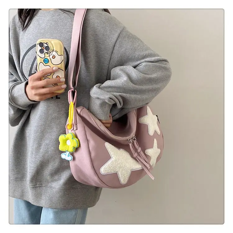 Сумка-мессенджер JIAERDI Star Y2k для женщин новинка 2023 милая Повседневная Холщовая
