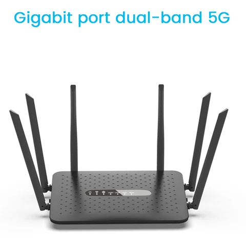 Маршрутизатор Гигабитный Беспроводной маршрутизатор 2.4G/5G Двухдиапазонный WiFi-маршрутизатор Белый