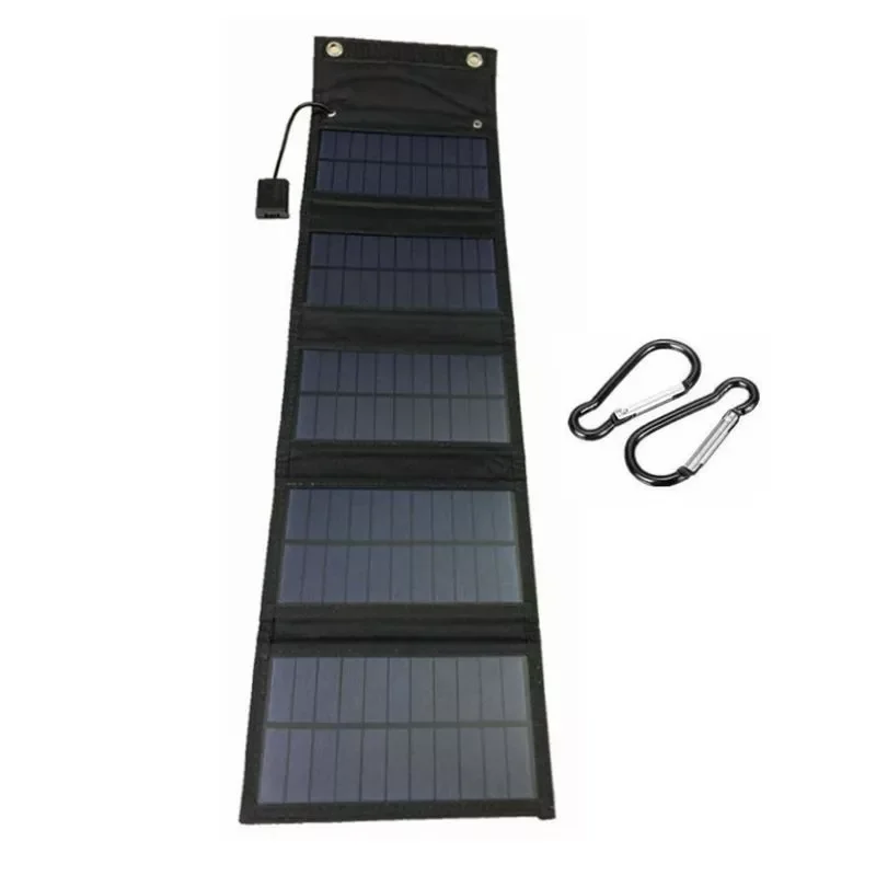 

70W Foldable USB 5V Solar Panel Power Bank Portable Waterproof Solar Panel Charger Outdoor Mobile Phone Power for Camping Hiking