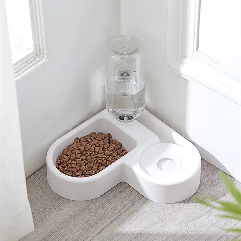 

Multi-functional Combination Pet Dog Supplies Automatic Water Dispenser Bowls and Drinkers Plastic Cat Bowl Creative Corner Home