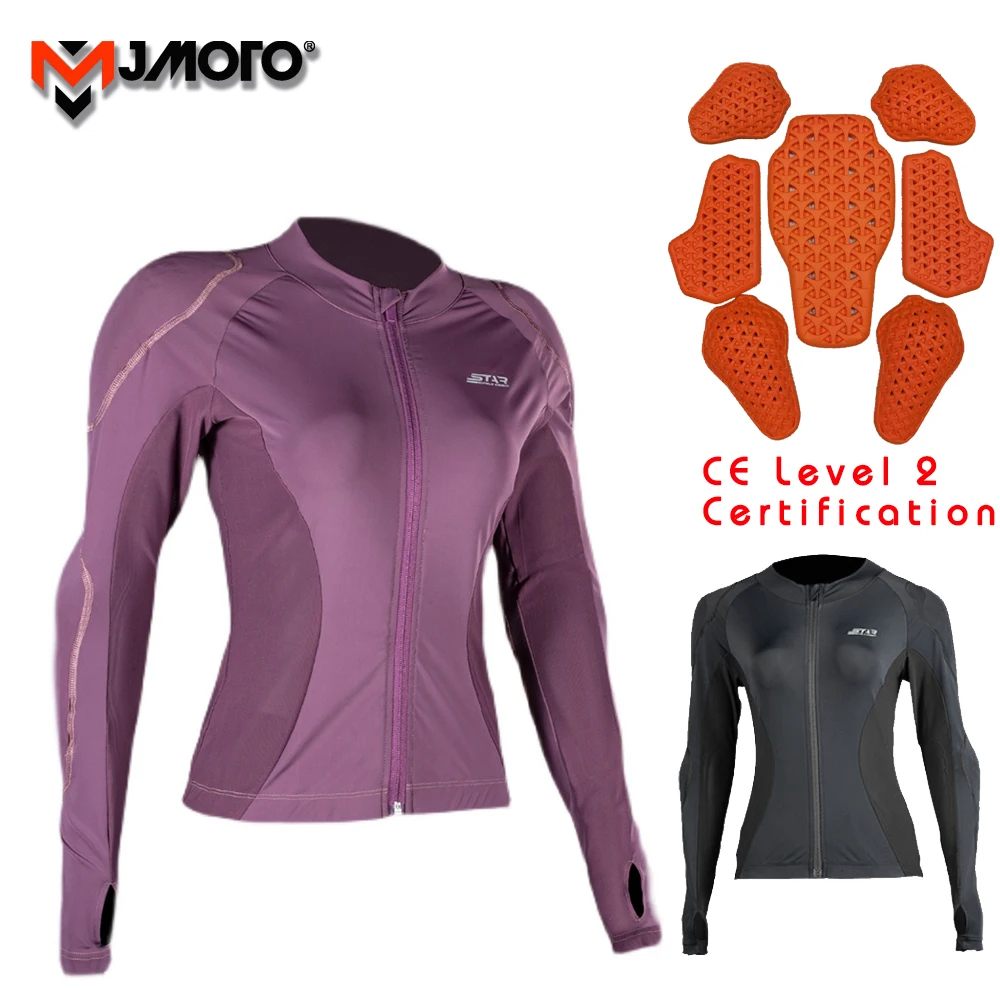 CE Уровень 2 сертифицированные прокладки для женщин мотоциклетная куртка боди