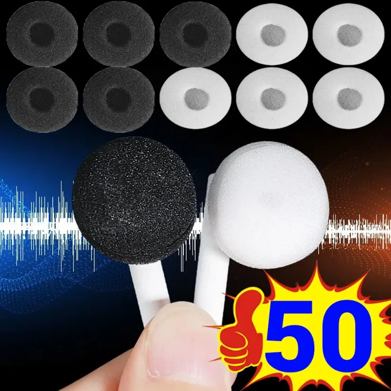 50-20 шт. мягкие пенопластовые насадки для проводных наушников сменный губчатый