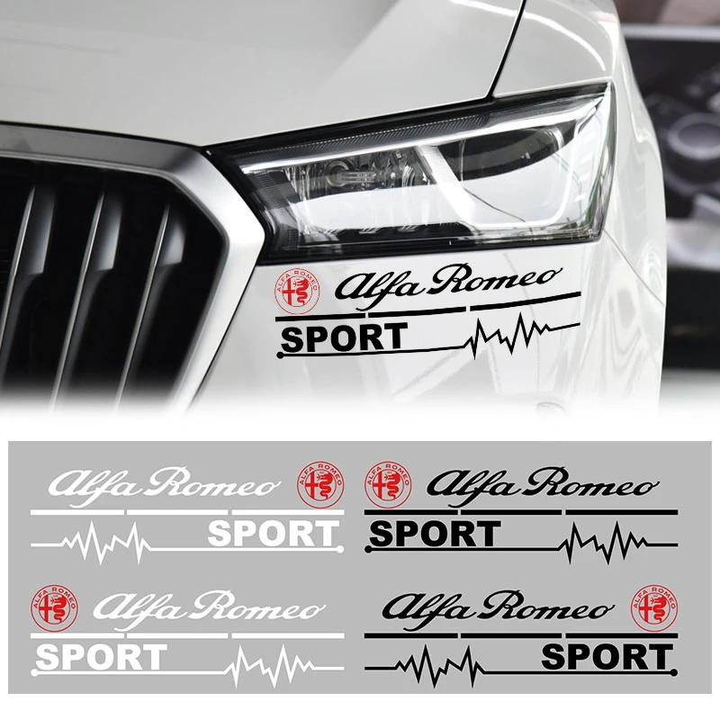 

2PCS Car Rearview Mirror Decoration Sticker Body Decal For Alfa Romeo Stelvio 159 Mito f1 75 164 147 Guillia Giulietta 156 166