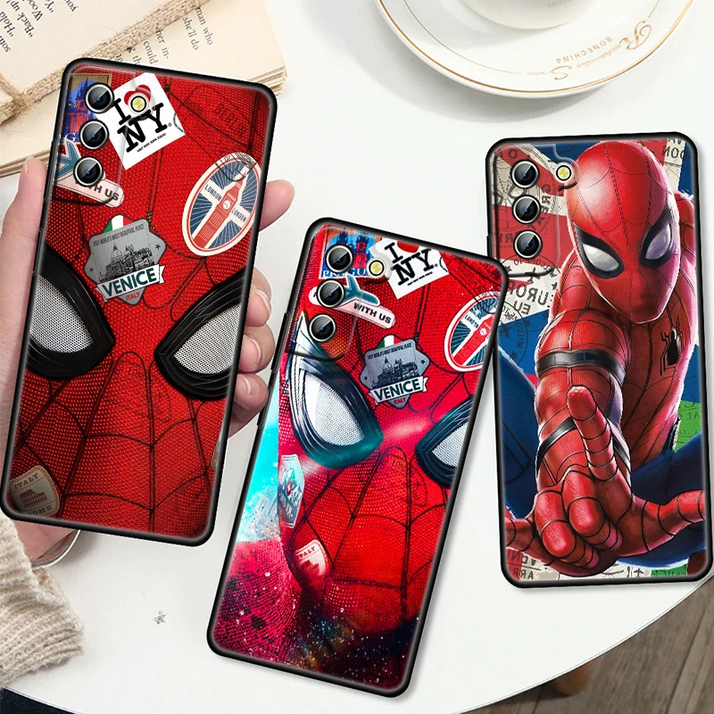 

Spiderman iron Man Marvel For Samsung S22 S21 S20 S10 S8 Note 20 A8 A9 A73 A71 A53 M52 A33 A32 Ultra Plus FE Phone Case