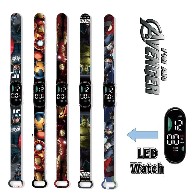 

Disney Spiderman Kid's Watches Men Sport Wristband Bracelet Waterproof Children Digital Watch Boys LED Clock Holiday gifts
