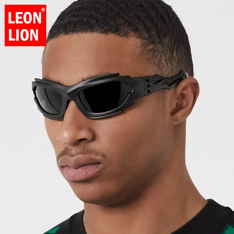 

LeonLion 2023 Punk Y2K Sunglasses Men Luxury Brand Eyewear For Men/Women Designer Glasses Men Sports Lentes De Sol Mujer UV400
