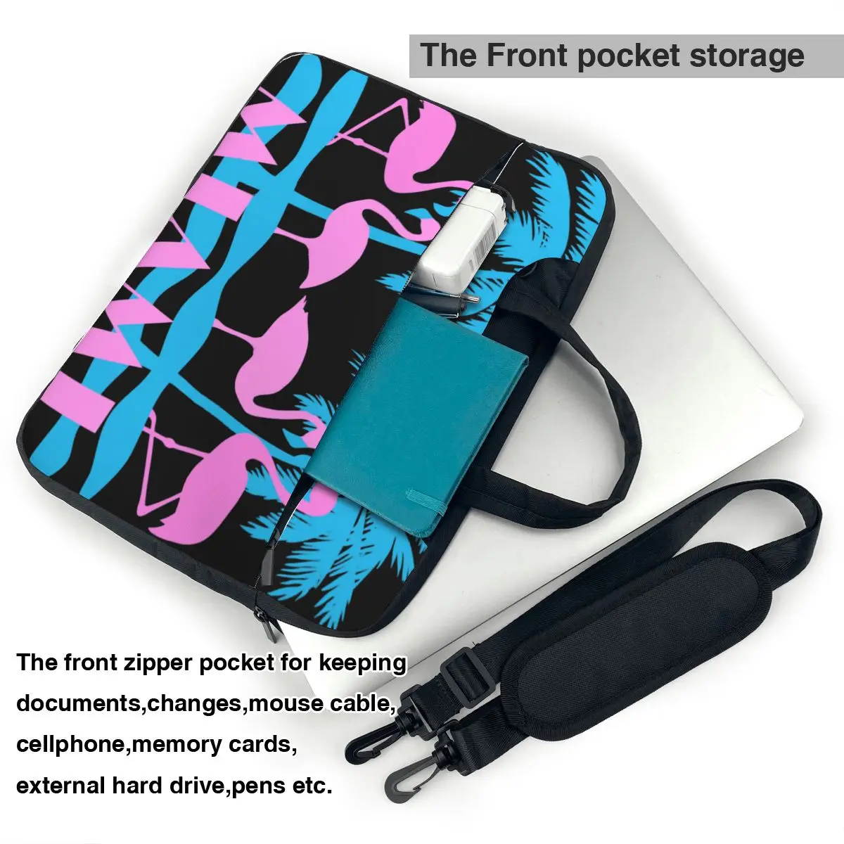 Сумка для ноутбука Miami Vice Flamingo Florida Macbook Pro Lenovo 13 14 15 водонепроницаемая винтажная