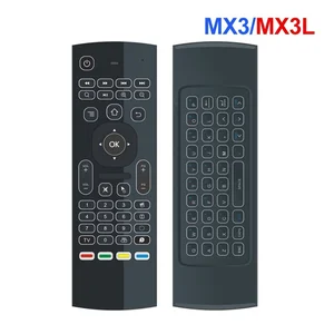 Пульт дистанционного управления для ТВ-приставки Android TV Box X96 Mini, KM9, A95X, H96 MAX, MX3, MX3-L, 2.4 Гц, подсветка, голосовое управление, РЧ, беспроводная клавиатура