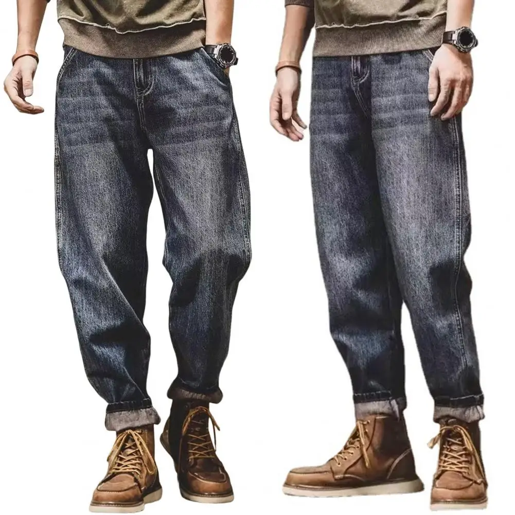 

Cool Men Pants Multiple Pockets Straight Summer Trousers Casual Pure Color Summer Trousers