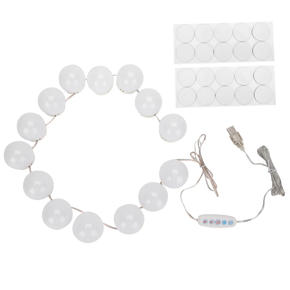 

LED Makeup Mirror Bulb USB Charging Dressing Table Light Dimmer‑Switch Vanity Light