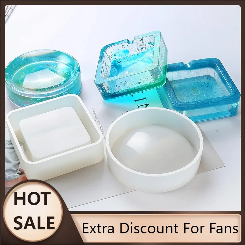 

2021 Fashion DIY silicone Mold Ashtray Coaster Mold Epoxy Resin Making Craft Clay Resin Molds Jewelry Making Accessorie