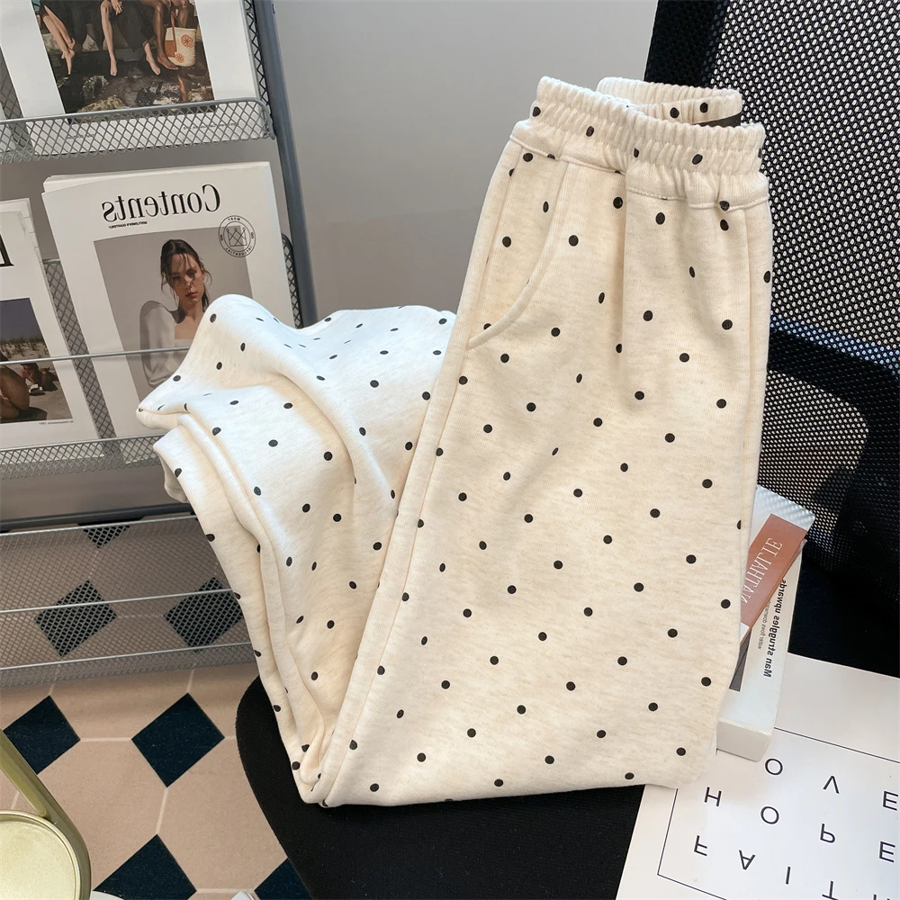 Европейские товары Western Sle Повседневные брюки в горошек с клейким рисом Мужские и