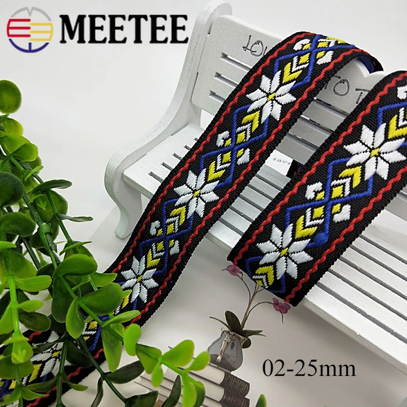 20Meter Meetee 25mm Ethnic Jacquard Ribbon Embroideried Lace Trimm Webbing DIY Craft Clothing Bags Decoration Sewing Accessories | Дом и сад