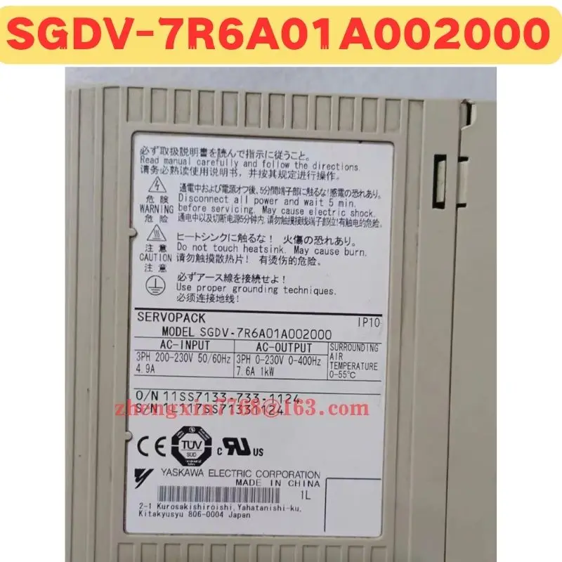 Б/у сервопривод SGDV-7R6A01A 002000 СГДВ 7Р6А01А Нормальная функция протестирована ОК