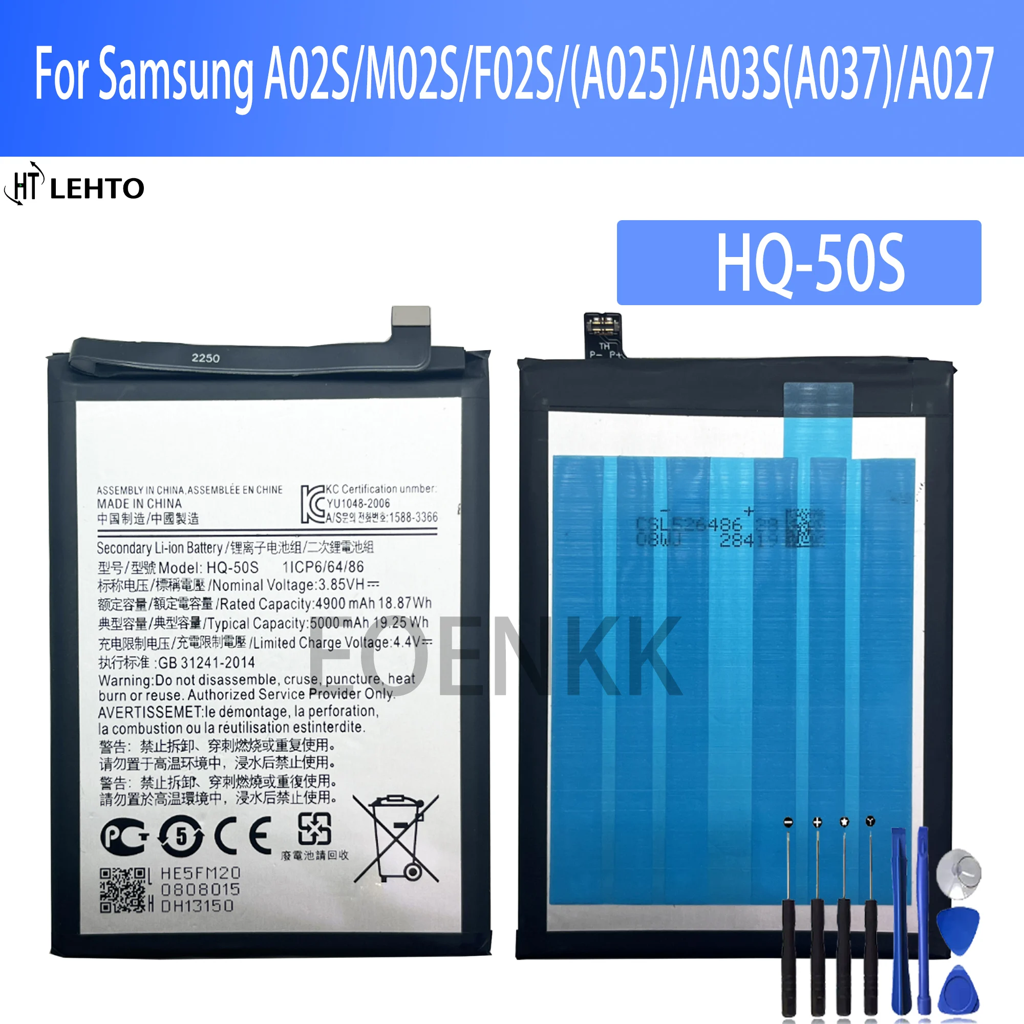 100% оригинальная емкость аккумулятора для Samsung A02S/ M02S(M025)/ F02S/ (A025)/сменная батарея для телефона