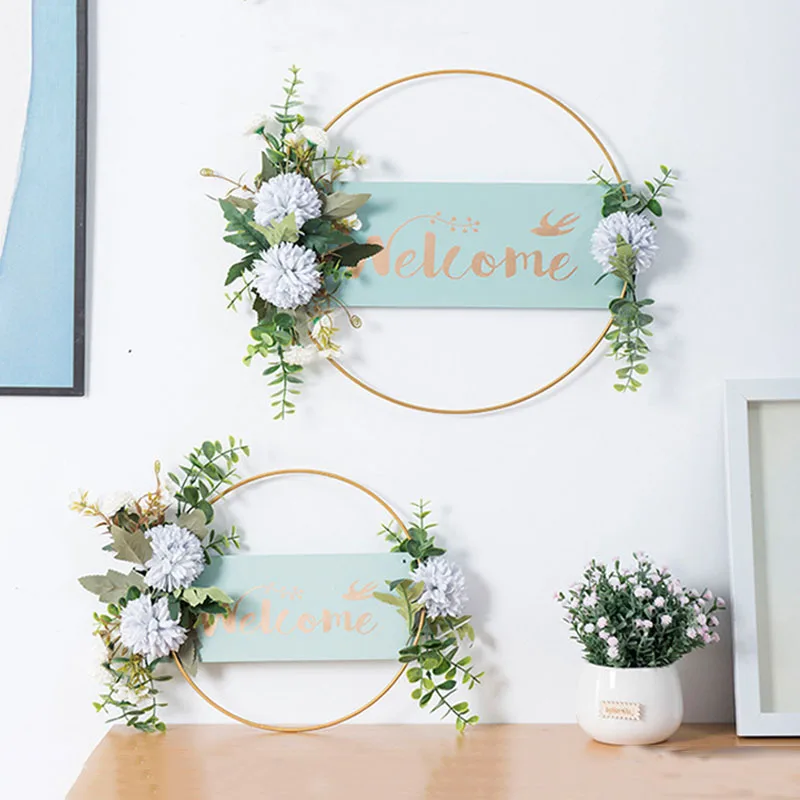 

Гирлянда для украшения окон, имитация цветов, висячая настенная декоративная гирлянда, свадебная приветственная гирлянда