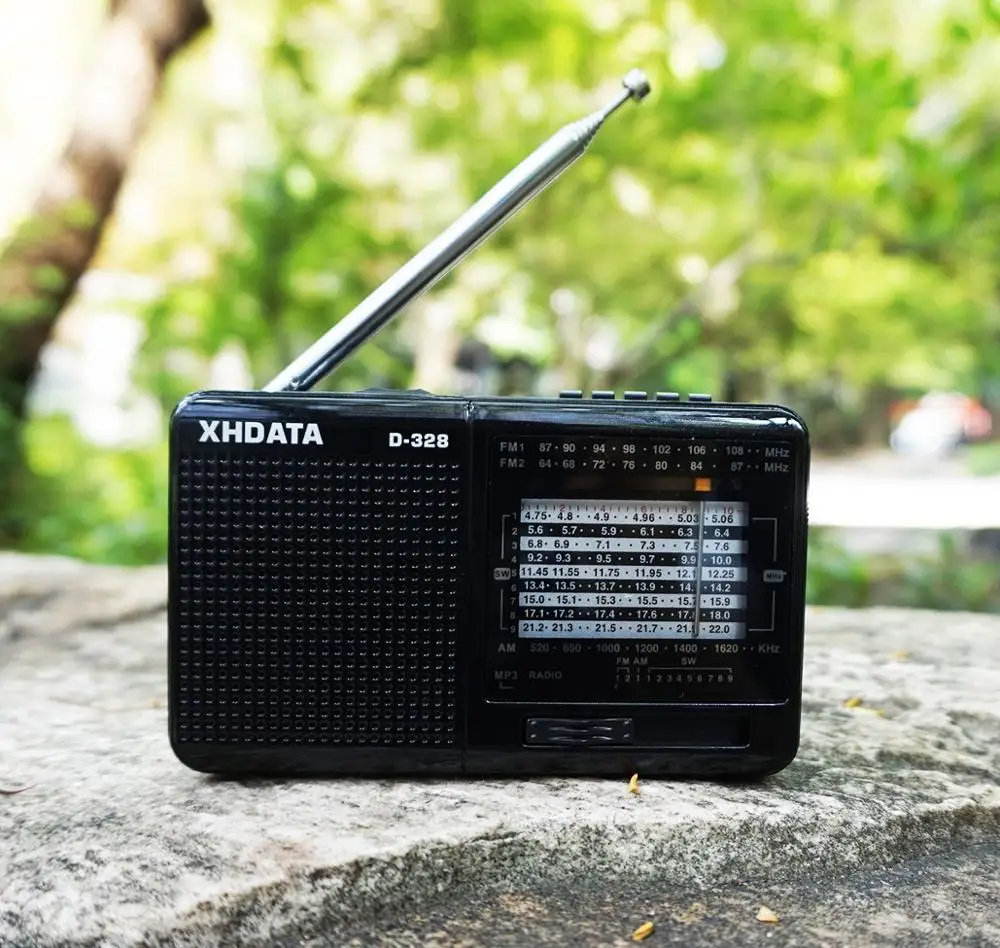 Новинка черный Портативный радиоприемник AM FM SW 12 полос с музыкальным плеером DSP/MP3