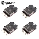 Измеритель Напряжения аккумулятора BX100 1S-8S, тестер, монитор Lipo аккумулятора, зуммер, индикатор сигнализации для радиоуправляемого дрона, вертолета 3,7 в, 7,4 В, 11,1 В