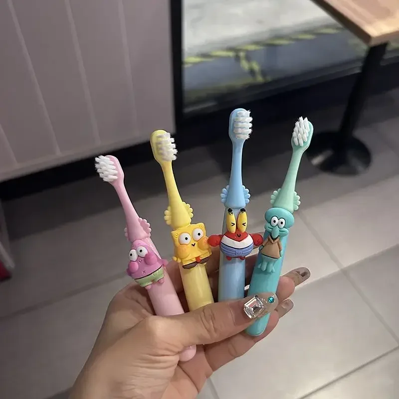 Детская зубная щетка SpongeBob ультратонкая Мягкая антибактериальная защита десен