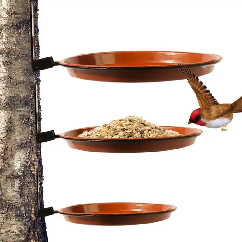 S Platform Bird Feeder Bird Feeder Tree Mounted With Heavy Duty Sturdy Steel Installed On Wooden Fences Trees Deck