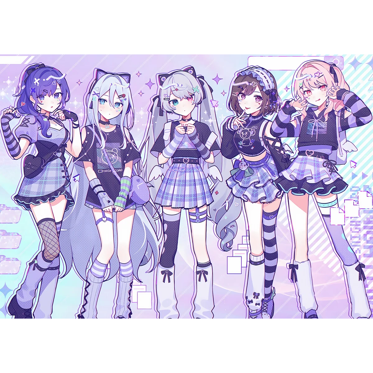 Аниме проект Sekai Yoizaki Kanade Akiyama Mizuki наклейки для ноутбука и гитары милые мультяшные