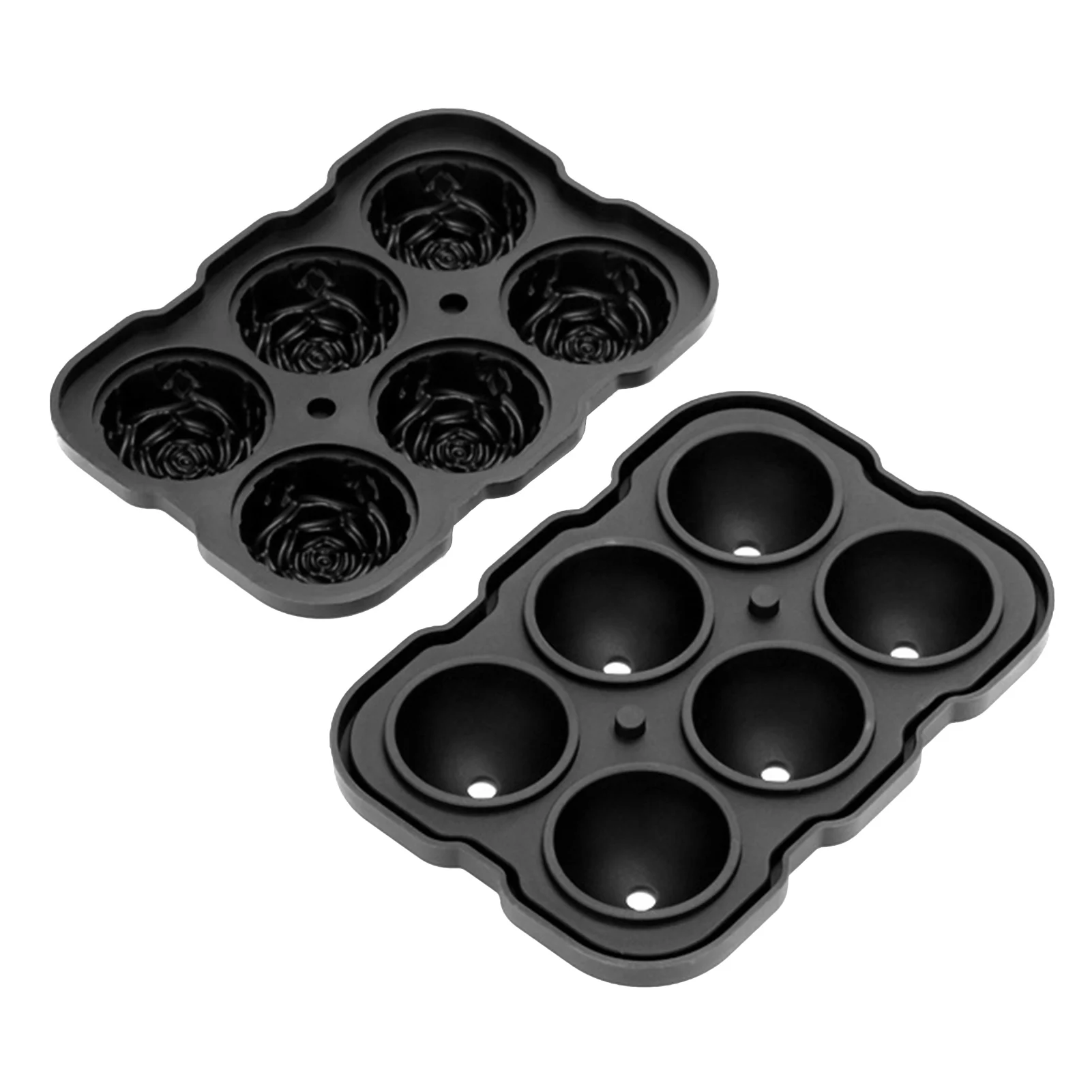 

Kitchen Tool Juice For Freezer Whiskey Rose Shaped Cold Drink Cocktails Round Ball 6 Grids Multi Purpose Mould Ice Cube Tray
