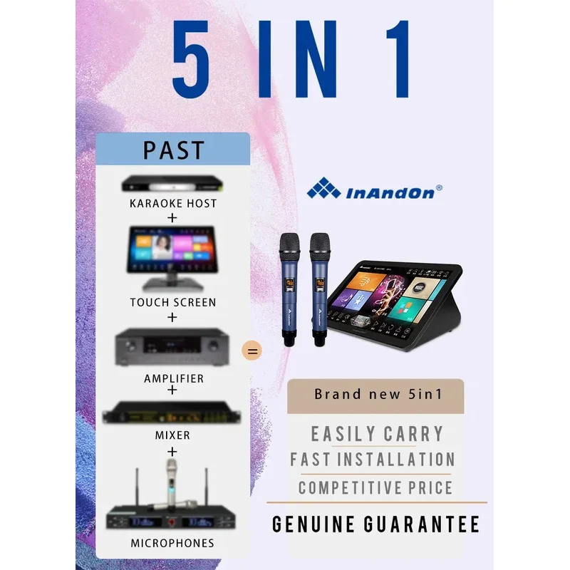 InAndOn 2022 18 5 5в1 1T плеер домашняя вечеринка новый дизайн 4K выход портативная