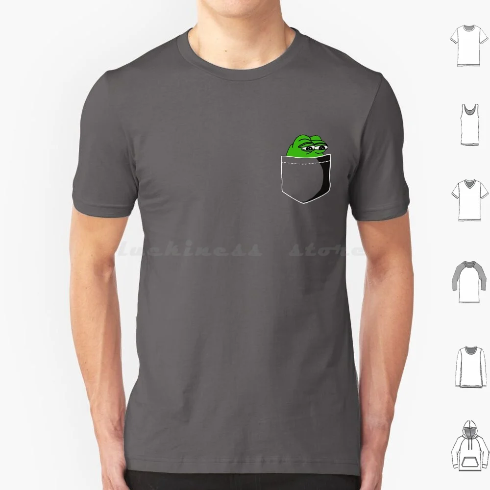 

Frog In Pocket T Shirt Big Size 100% Cotton Pocket In Your Pocket Meme