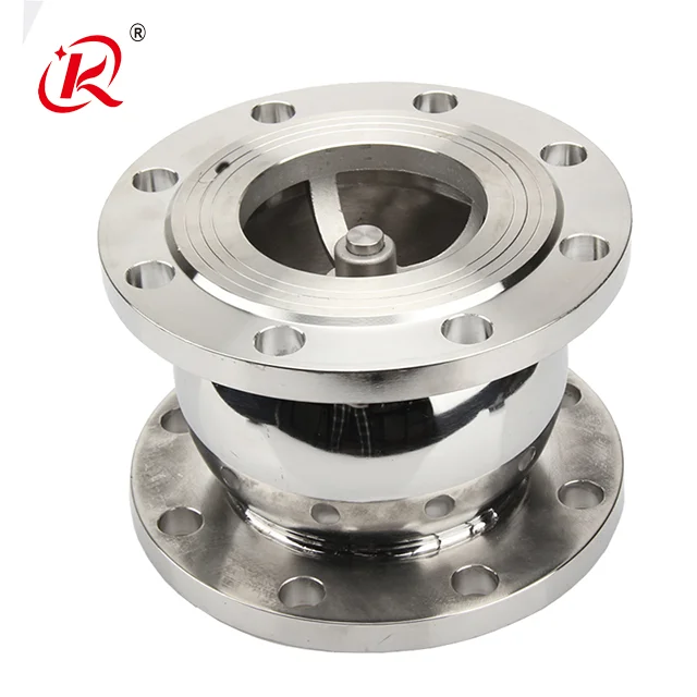 

SS304 Sanitary Stainless Steel ball type flange Check Valve/non return double way check valve