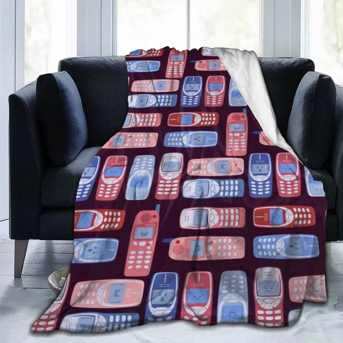 Винтажные реакции для мобильных телефонов. Ультрамягкое одеяло из микрофлиса.