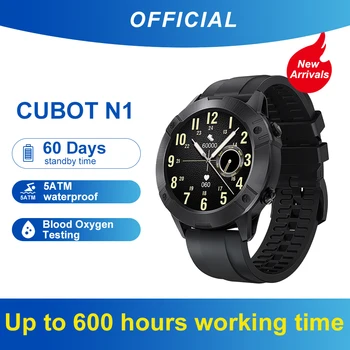 Cubot N1 Smart Watch Women 5ATM Waterproof SmartWatch For Men Blood Oxygen Heart Rate Fitness Tracker For Android Xiaomi Iphone 1