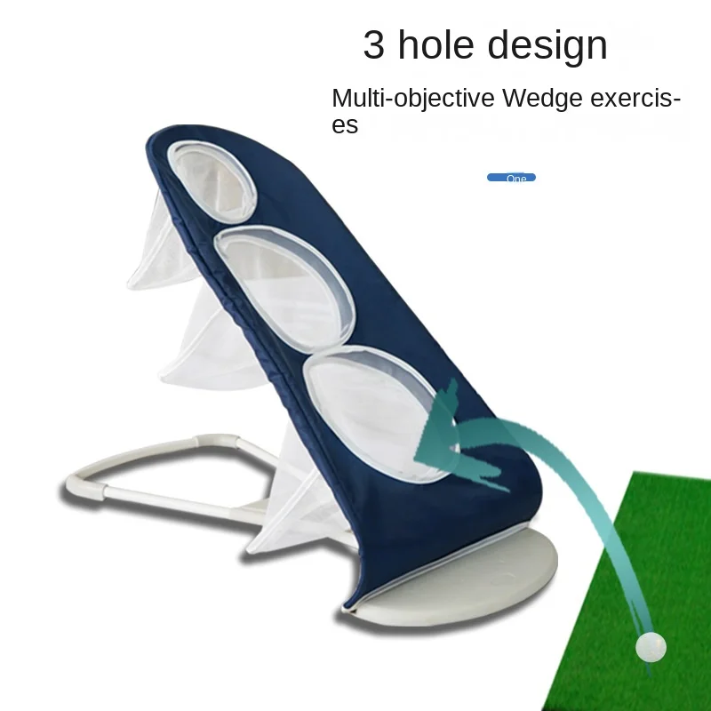 

3 Hole Golf Chipping Net Foldable Golfing Practice Net Outdoor/Indoor Target Accessories and Backyard Practice Swing Game