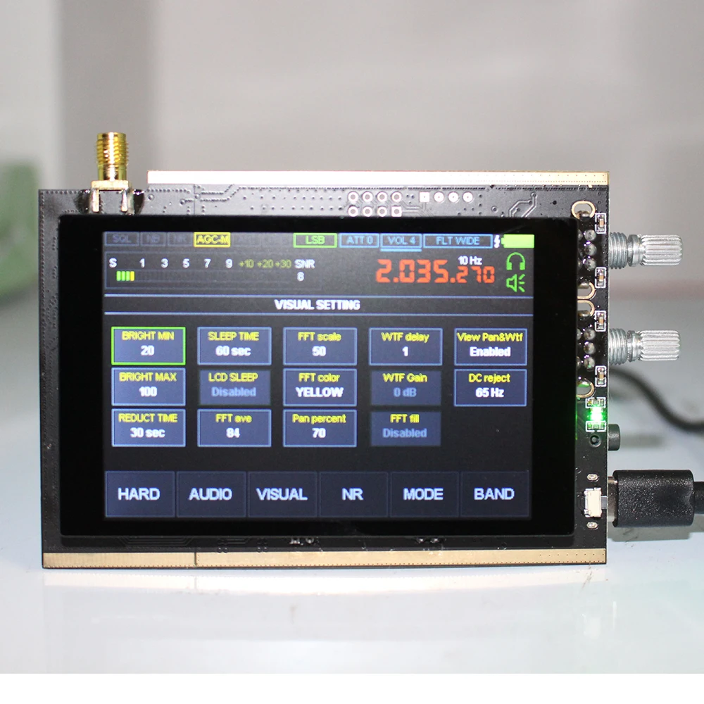 

Приемник SDR 50K ~ 200 МГц 400 ~ 2 ГГц, приемник малахит, программное обеспечение SDR, радио DSP, все режимы, приемник AM SSB NFM WFM, аналоговая модуляция