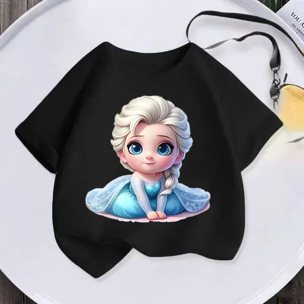 Летние новые детские и футболки Русалочки модные летние принцессы для мальчиков