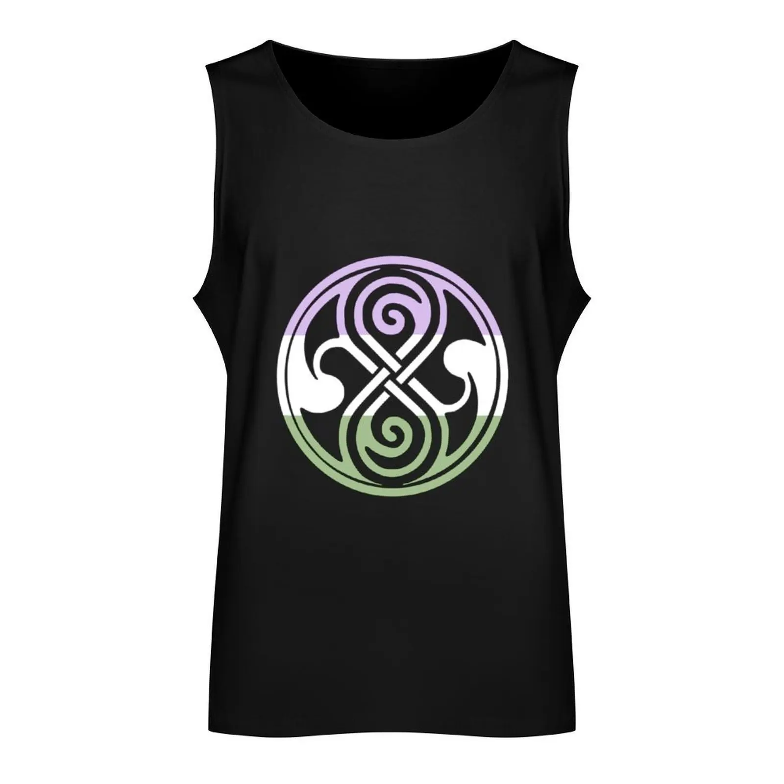 Genderqueer Seal of Rassilon майка для спортзала мужские футболки мужская рубашка без рукавов