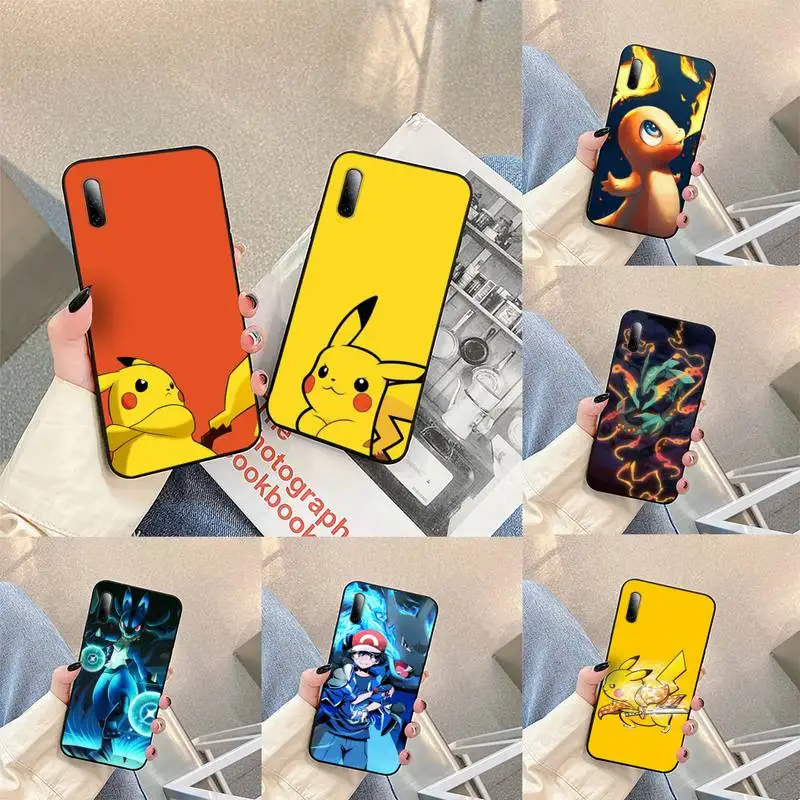 

Cute Anime Pokemones Phone Case For Huawei Honor v30 9 5a 7 v20 v10 8 7a lite view pro x soft Cover Fundas