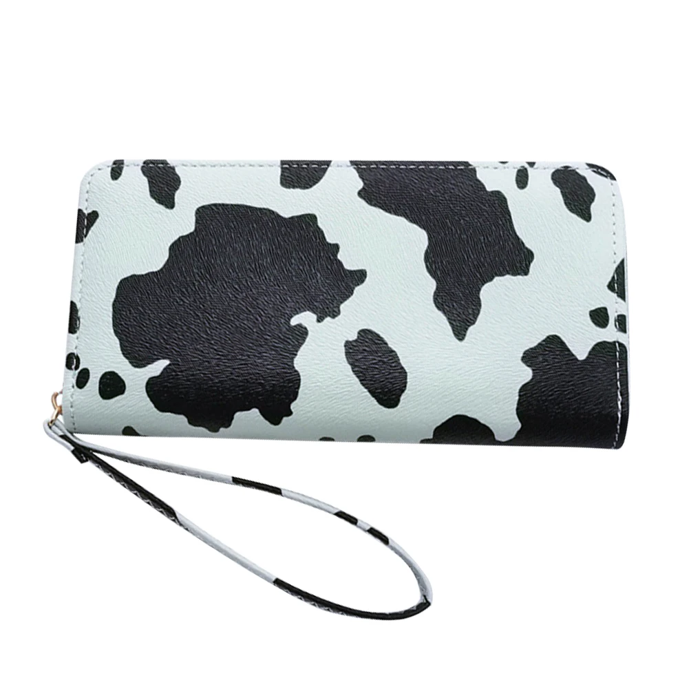 

Cow Pattern Printed PU Leather Clutch Bag Ladies Casual Small Purse Wallet Wristlet Bags Casual Ladies Wallet