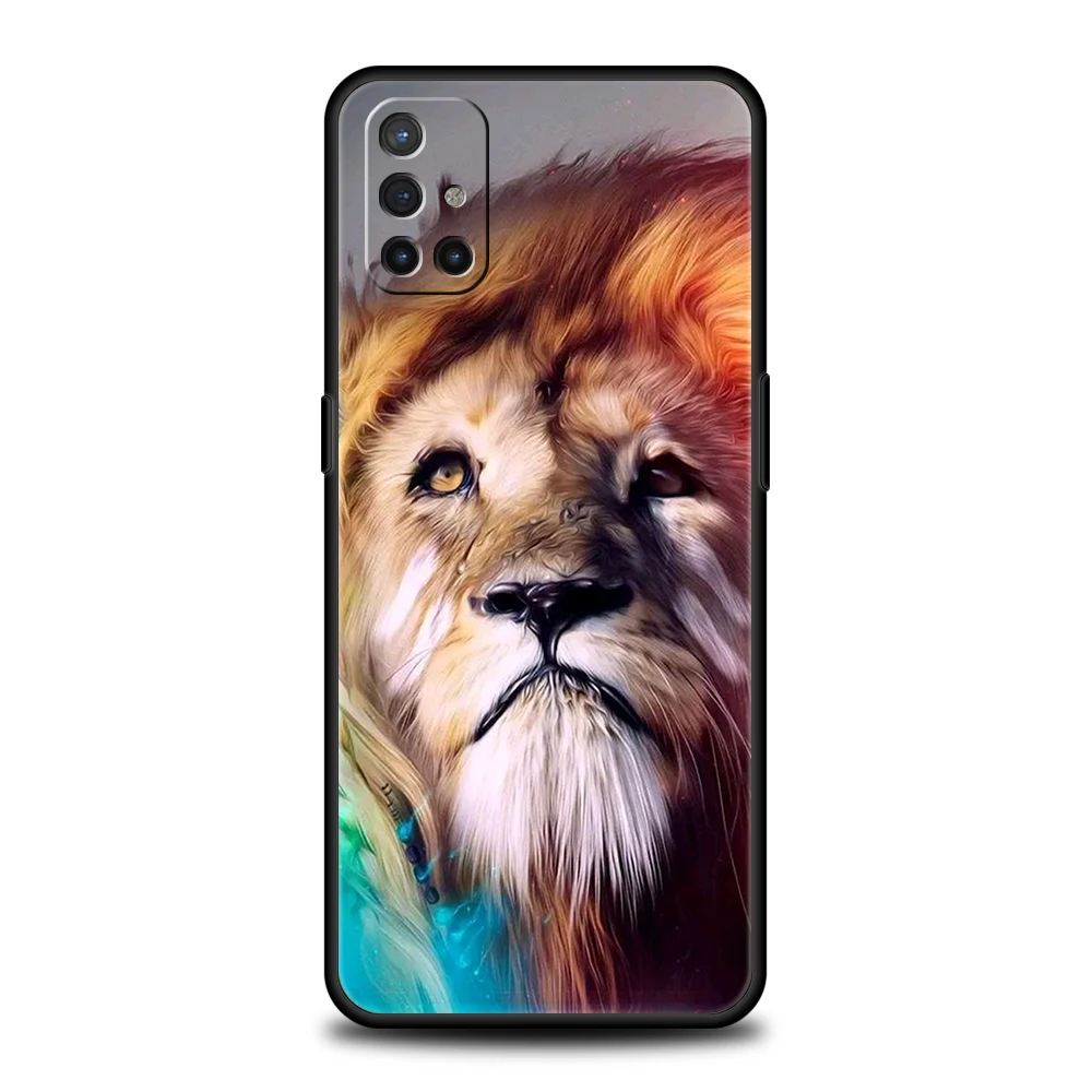 Lion Animal Silicone Case For Oneplus 10 Nord N100 N200 N10 2 CE Z 7 8 9 9RT 9R 7T 8T Pro 5G Luxury Shockproof Shell Fundas Bag